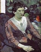 Paul Gauguin Cezanne s still life paintings in the background of portraits of women oil on canvas